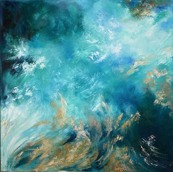 ART_Ludmila Gorbunova_La Vita e_oil on canvas_80X80_2021 La Vita È — oil on canvas, The Sea Within series