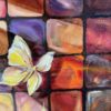 Detail (5) Waltz of the Butterflies — detail with blue-violet cells near the light