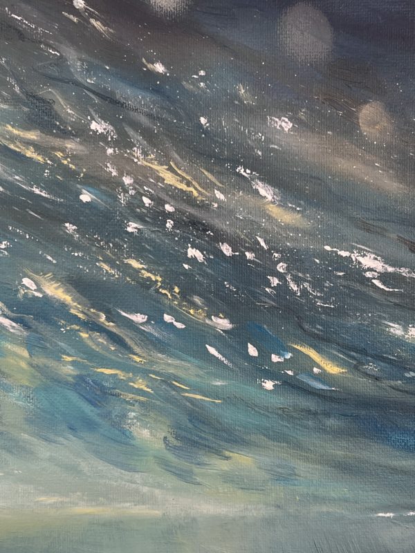 Detail_1 Sparkling Veil — detail, glimmers near the surface