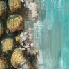Detail_1 Going Forward — detail, golden shore in gold leaf