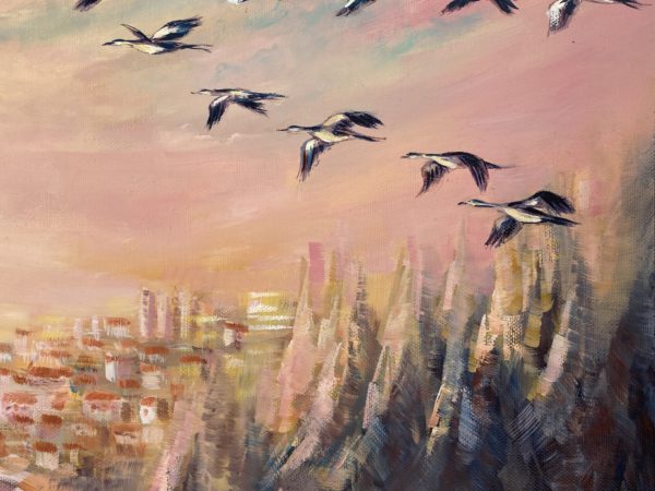 Detail_1 Без границ — фрагмент, воздушные шары в рассветном небе