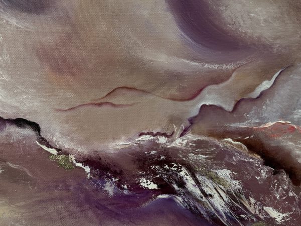 Flight of Fancy — detail, mauve folds