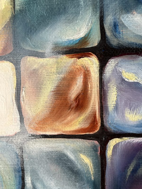 Detail_2 Alchemy of Silence — detail, pearlescent squares