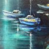 Moonlight Harbor — detail, reflections on calm water