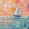 Detail_5 Pink Cloud — detail, the sailboat