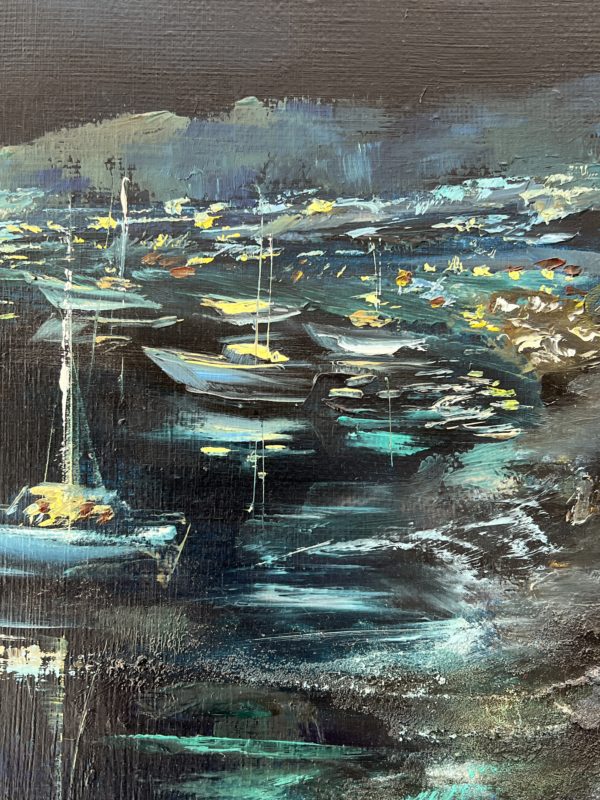 Detail_5 Лунная гавань — фрагмент, фактурный берег в лунном свете