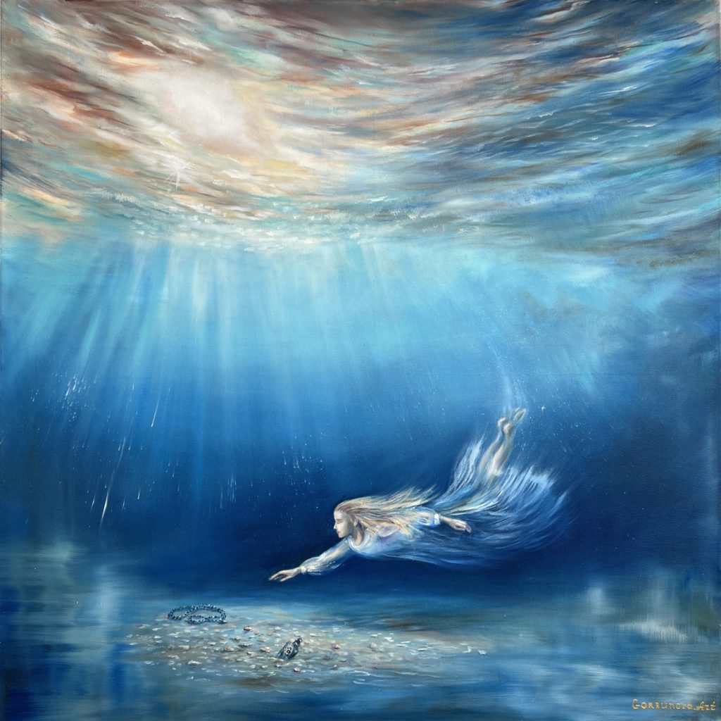 Deep Dive — oil on canvas, The Sea Within series