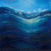 Frontal Aquamarine Radiance — oil on canvas, Refractions series