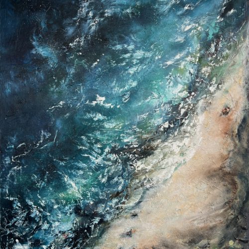 Линия моря — холст, масло, Морская стихия