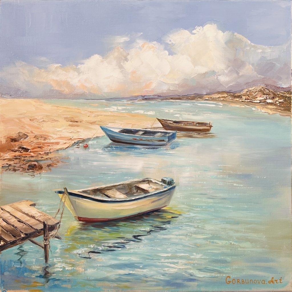 Azure Waters — oil on canvas, Force of the Sea series