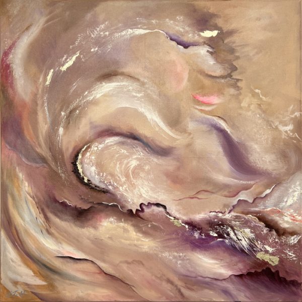 Flight of Fancy — oil on canvas, gold leaf, Light of a Distant Star series
