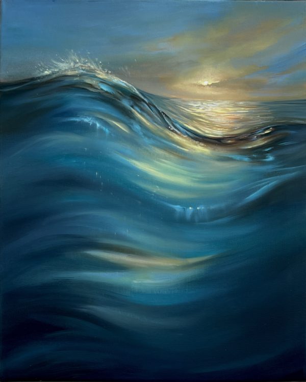 Frontal Sunset Glow — oil on canvas, Refractions series