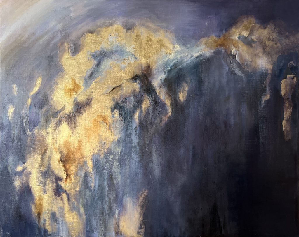 Attraction — mixed media on canvas, Light of a Distant Star series