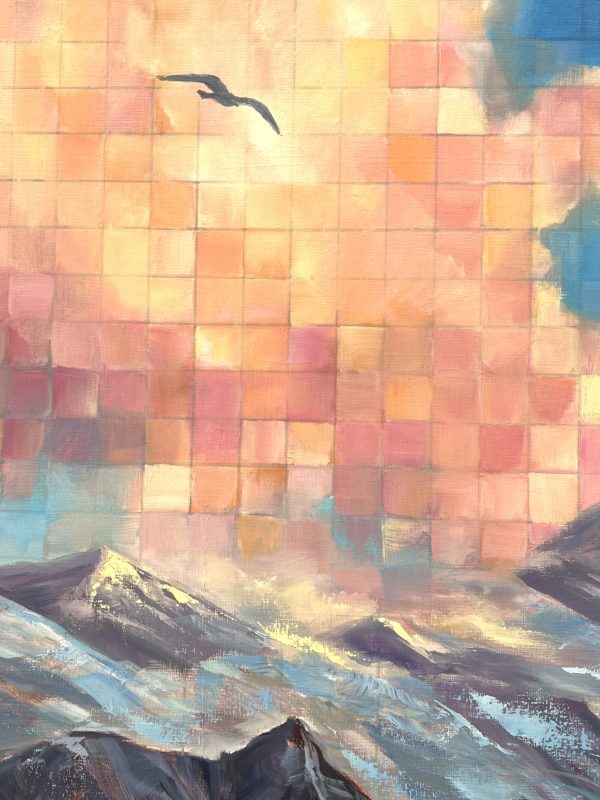 Детали 2 Rising — detail, mosaic sky above the peaks