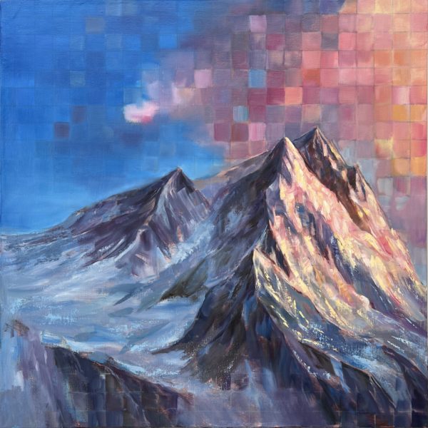 Картина 1 Rising — left panel of the diptych, mountain peak