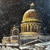 Под куполом зимы_детали (2) Под куполом зимы — фрагмент, золотой купол Исаакия в снегопад