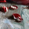 Штрихи (3) Вкус жизни — фрагмент, пастозный мазок на кожуре плода