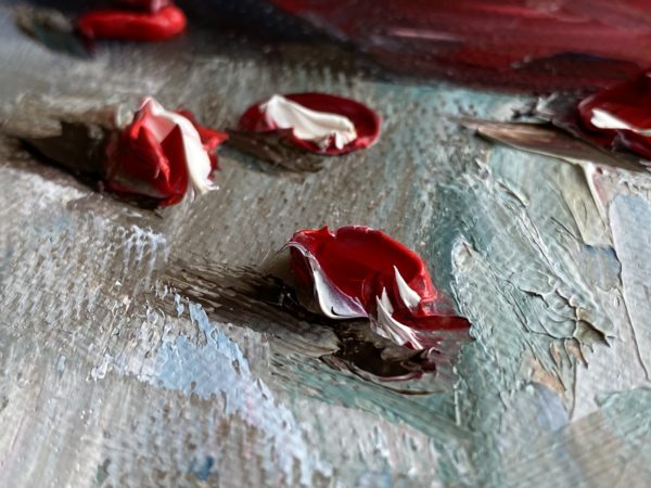 Штрихи (3) Вкус жизни — фрагмент, пастозный мазок на кожуре плода