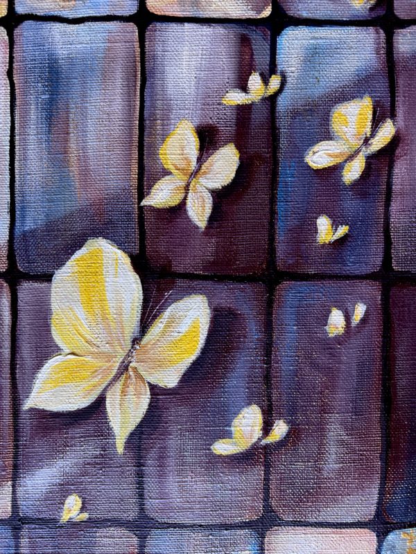 Detail2 Aflutter — a pair of butterflies on lilac cells