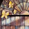 Detail5 Aflutter — fan of the arch with butterflies above