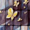 Detail6 Aflutter — butterflies on crimson and violet glasswork