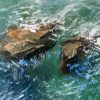 Detail_2 On the Edge — coastal rocks with texture of brushstrokes