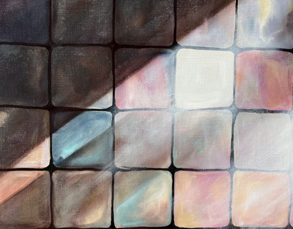Touch of Light — diagonal band of light across dark cells