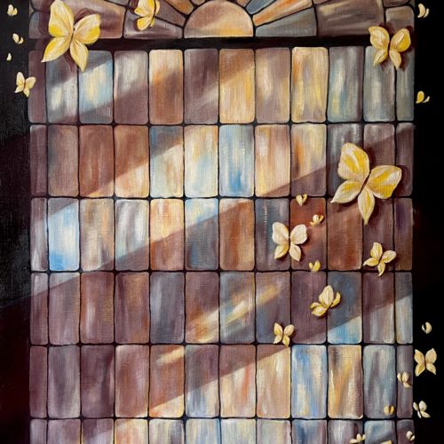 IMG_5957 Aflutter — oil on canvas, Illusion of the Whole series