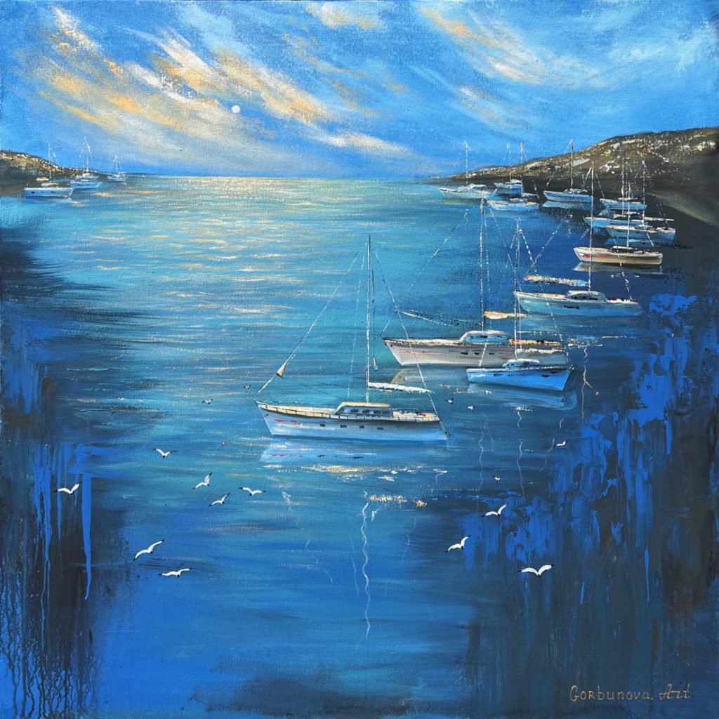 Between Dream and Day — acrylic on canvas, Refractions series