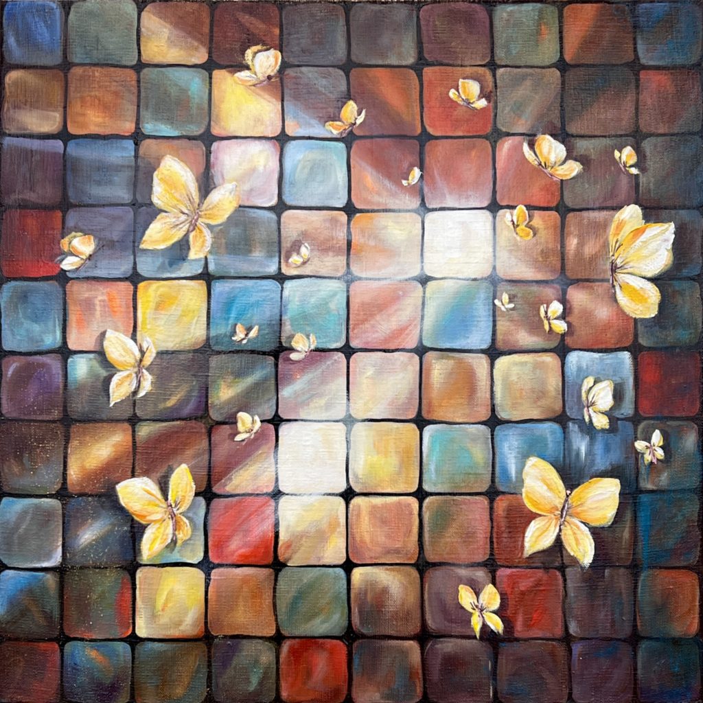Cantabile — mixed media on canvas, Illusion of the Whole series